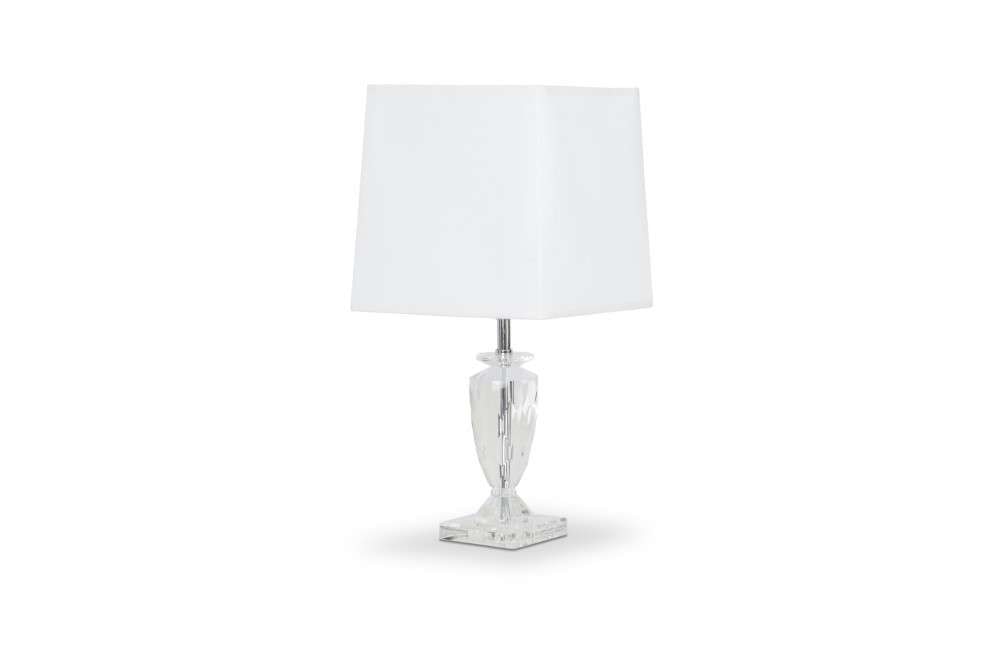AICO by Michael Amini - Montreal - Crystal Table Lamp with Rectangular Shade, White, Pack of 2 - FS-MNTRL197-PK2 veiw 1