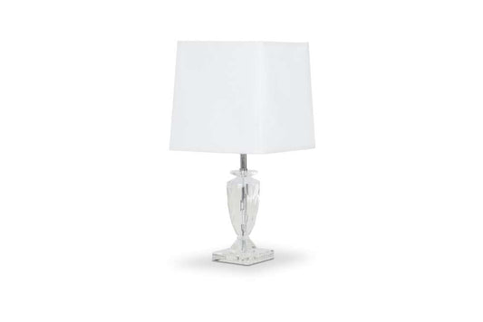 AICO by Michael Amini - Montreal - Crystal Table Lamp with Rectangular Shade, White, Pack of 2 - FS-MNTRL197-PK2 veiw 1