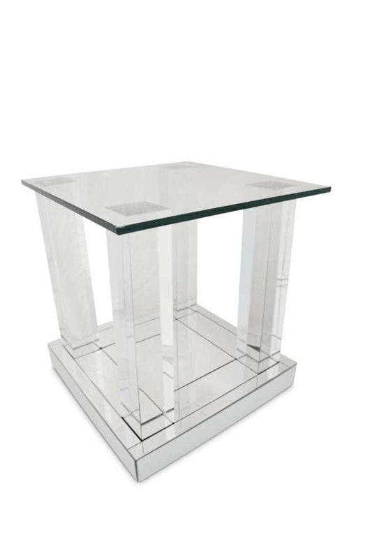 AICO by Michael Amini - Montreal - End Table with Glass Top - FS-MNTRL-1581 veiw 1