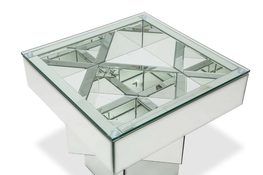 AICO by Michael Amini - Montreal - End Table with Glass Top - FS-MNTRL-1696 veiw 3