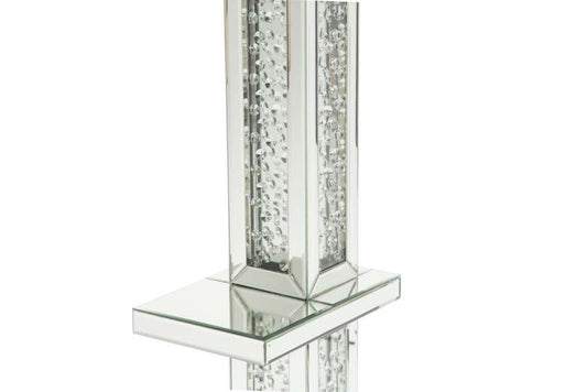 AICO by Michael Amini - Montreal - Mirrored Floor Lamp with Crystal Accents & Violet Rectangular Lamp Shade - FS-MNTRL191-194T veiw 2