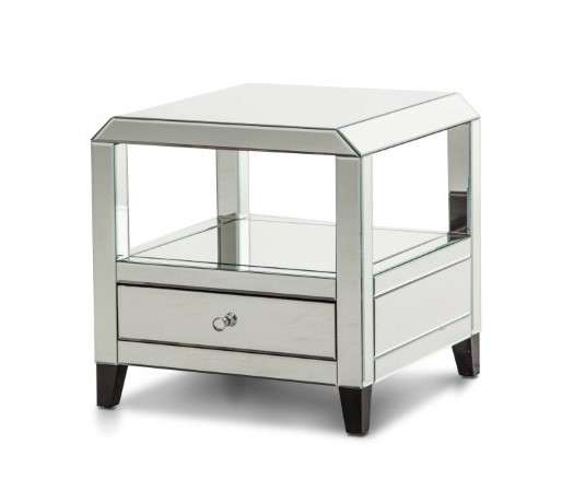 AICO by Michael Amini - Montreal - Mirrored Square Accent Table with Drawer - FS-MNTRL222H veiw 1