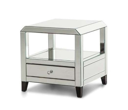 AICO by Michael Amini - Montreal - Mirrored Square Accent Table with Drawer - FS-MNTRL222H veiw 1