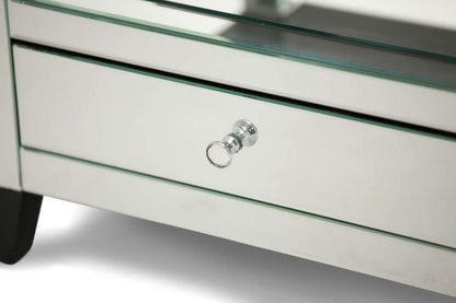 AICO by Michael Amini - Montreal - Mirrored Square Accent Table with Drawer - FS-MNTRL222H veiw 2