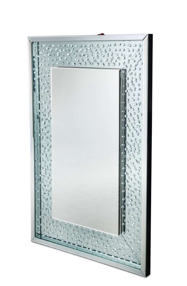 AICO by Michael Amini - Montreal - Rectangular Crystal Framed Wall Mirror with LED Lighting - FS-MNTRL265H veiw 1