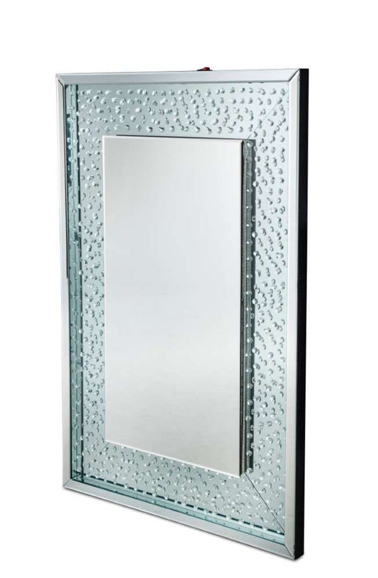 AICO by Michael Amini - Montreal - Rectangular Crystal Framed Wall Mirror with LED Lighting - FS-MNTRL265H veiw 1
