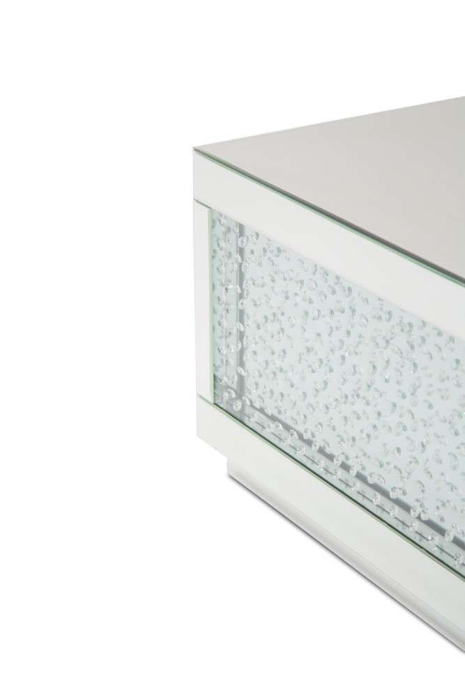 AICO by Michael Amini - Montreal - Rectangular Silver Mirrored Cocktail Table with Crystals - FS-MNTRL201H veiw 2