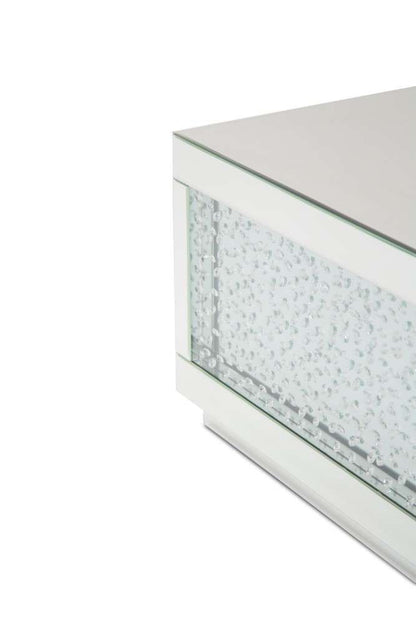 AICO by Michael Amini - Montreal - Rectangular Silver Mirrored Cocktail Table with Crystals - FS-MNTRL201H veiw 2
