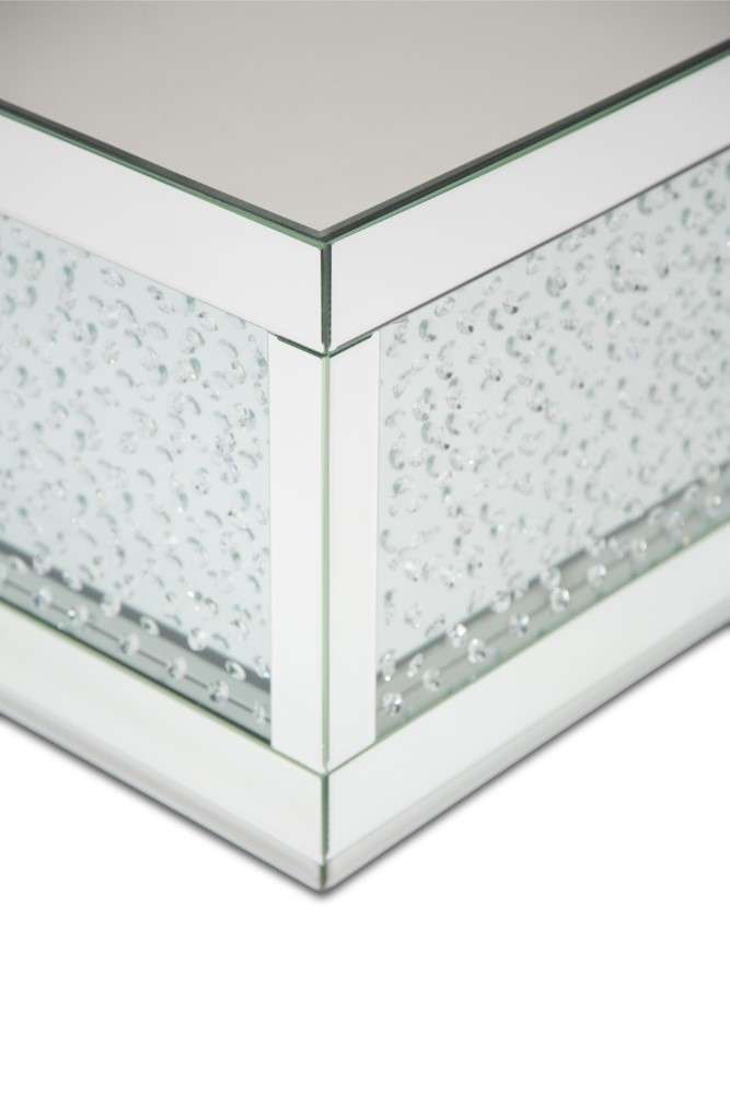 AICO by Michael Amini - Montreal - Rectangular Silver Mirrored Cocktail Table with Crystals - FS-MNTRL201H veiw 3
