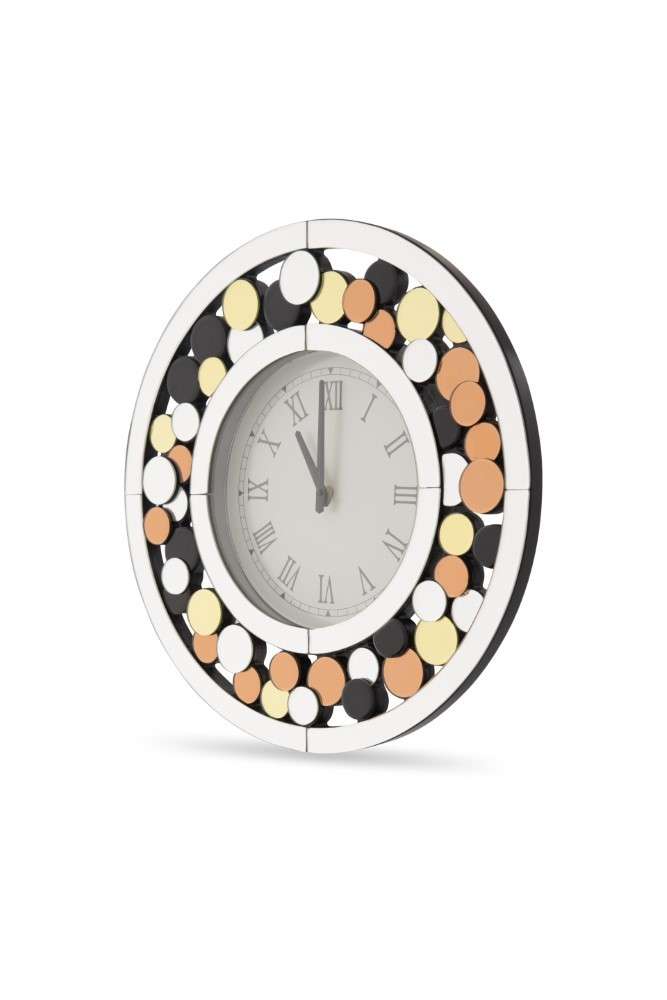 AICO by Michael Amini - Montreal - Round Clock with Colored Accents - FS-MNTRL-5054 veiw 1