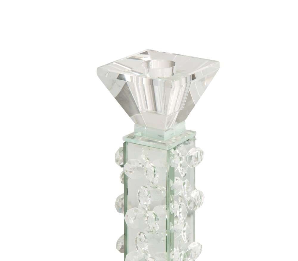 AICO by Michael Amini - Montreal - Slender Mirrored Crystal Candle Holder Medium, Pack of 6 - FS-MNTRL159M-PK6 veiw 3