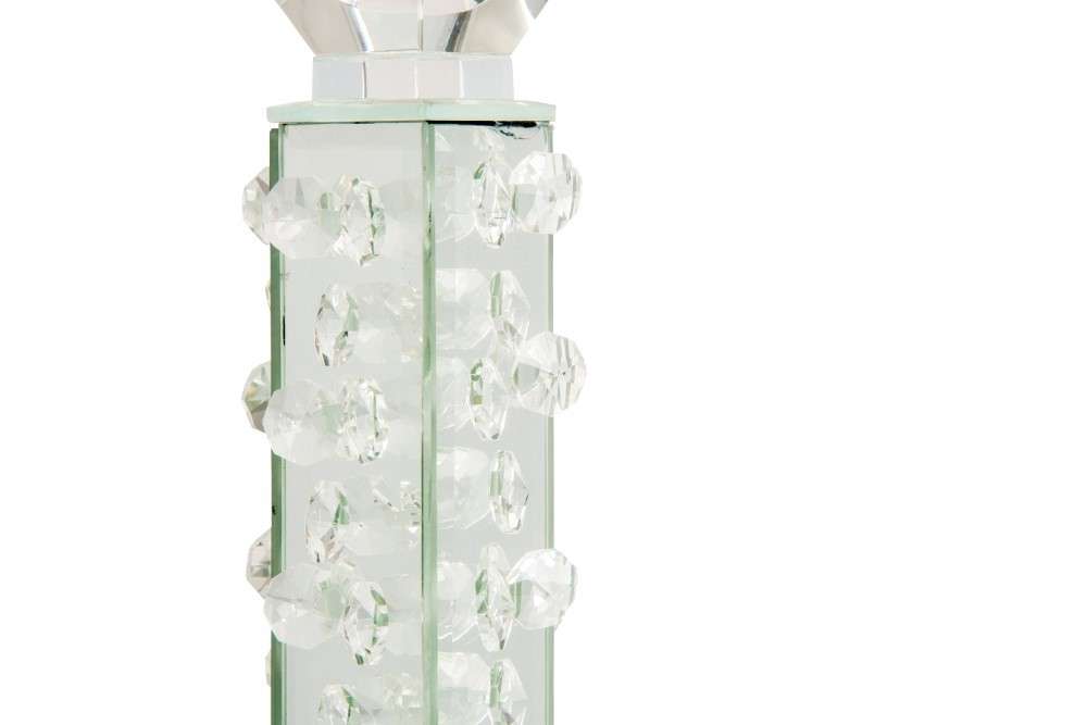 AICO by Michael Amini - Montreal - Slender Mirrored Crystal Candle Holder Medium, Pack of 6 - FS-MNTRL159M-PK6 veiw 4