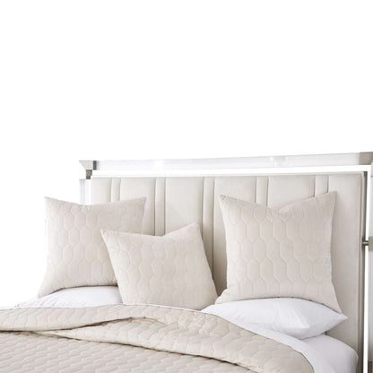 AICO by Michael Amini - Niagara 3-Piece Queen Quilt Set - Sand - BCS-QQT3-NIAGRA-SND veiw 3