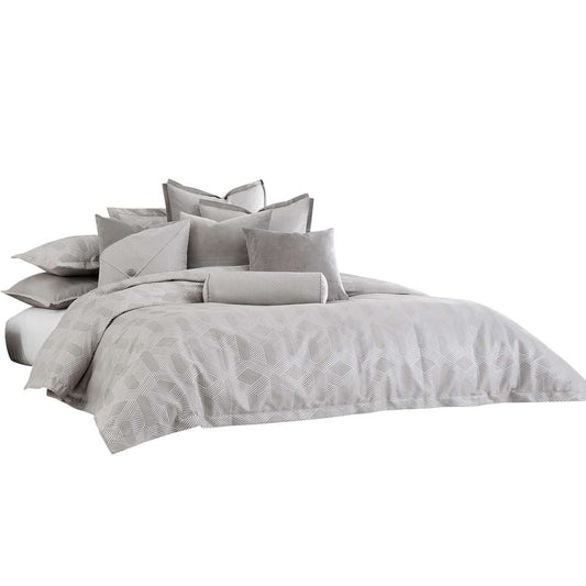 AICO by Michael Amini - Nouveau 9-Piece Queen Duvet Set - Dove - BCS-QD09-NUVEAU-DOV veiw 1