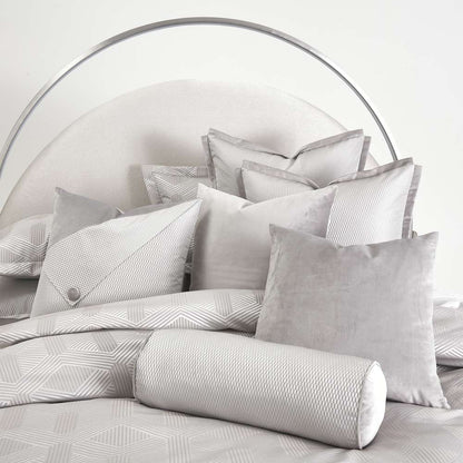 AICO by Michael Amini - Nouveau 9-Piece Queen Duvet Set - Dove - BCS-QD09-NUVEAU-DOV veiw 2