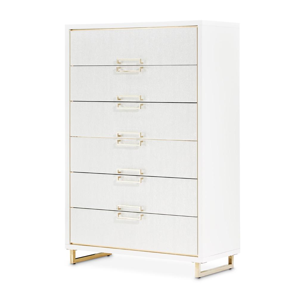 AICO by Michael Amini - Palm Gate 6-Drawer Chest - Cloud White - N9086070SA-108 veiw 1