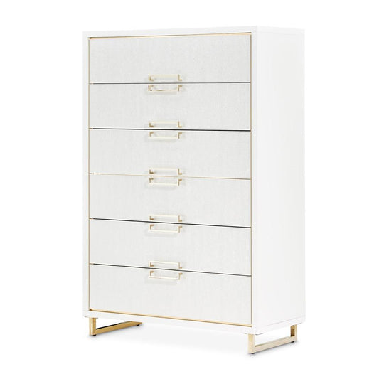 AICO by Michael Amini - Palm Gate 6-Drawer Chest - Cloud White - N9086070SA-108 veiw 1