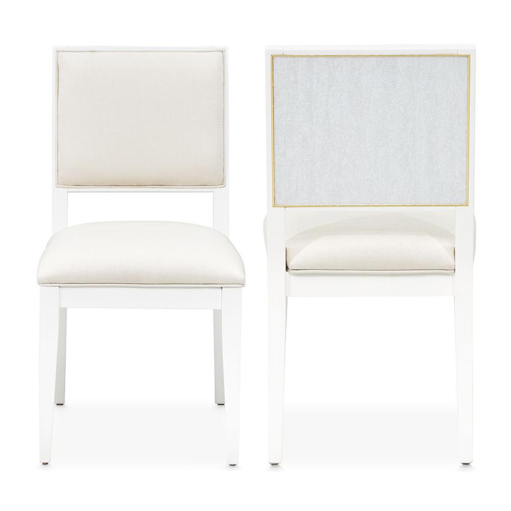 AICO by Michael Amini - Palm Gate Dining Side Chair - Set of 2 - Cloud White - N9086003-108 veiw 1