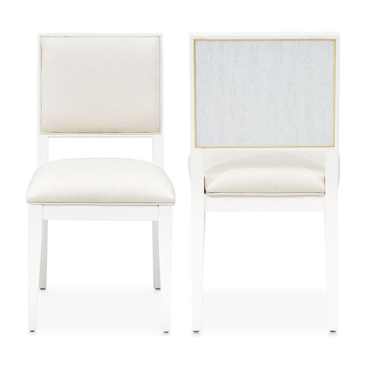 AICO by Michael Amini - Palm Gate Dining Side Chair - Set of 2 - Cloud White - N9086003-108 veiw 1