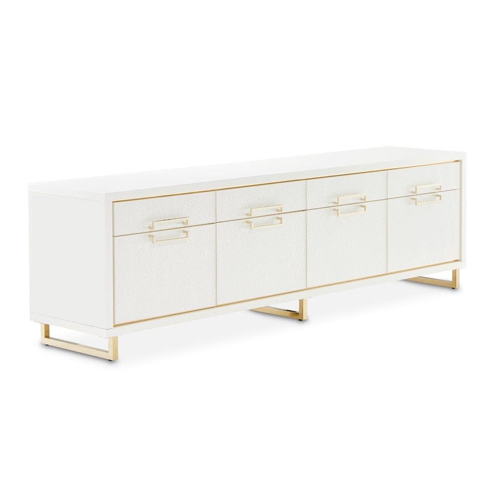 AICO by Michael Amini - Palm Gate Media Cabinet - Cloud White - N9086081-108 veiw 1