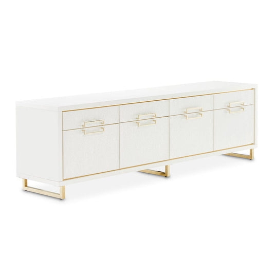 AICO by Michael Amini - Palm Gate Media Cabinet - Cloud White - N9086081-108 veiw 1