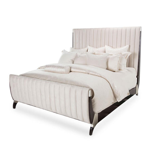 AICO by Michael Amini - Paris Chic Cal. King Sleigh Bed - Espresso - NF9003000CKS4-409 veiw 1