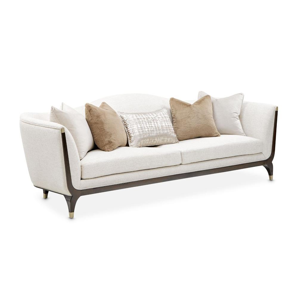 AICO by Michael Amini - Paris Chic Sofa - Cremini/Espresso - NF9003815-CRMNI-409 veiw 1