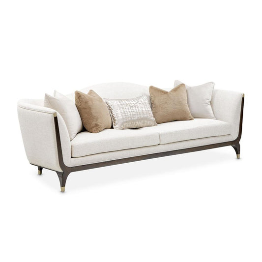 AICO by Michael Amini - Paris Chic Sofa - Cremini/Espresso - NF9003815-CRMNI-409 veiw 1