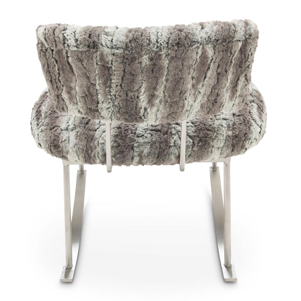 AICO by Michael Amini - Pebble Beach Rocker Chair MND in Brushed Silver Finish - KIA-PBBC834-MND-814 veiw 5