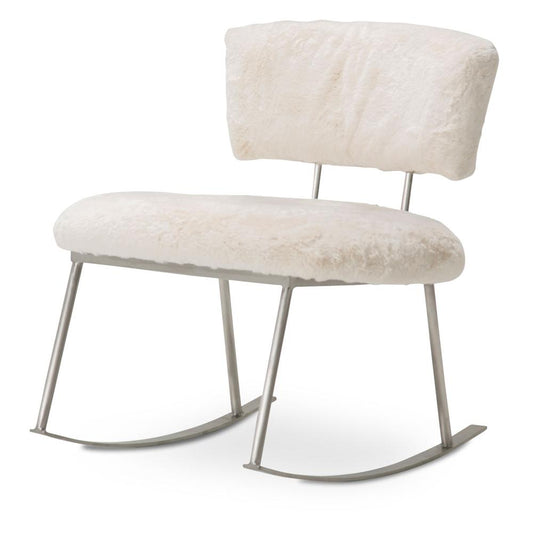 AICO by Michael Amini - Pebble Beach Rocker Chair PWD in Brushed Silver Finish - KIA-PBBC834-PWD-814 veiw 1