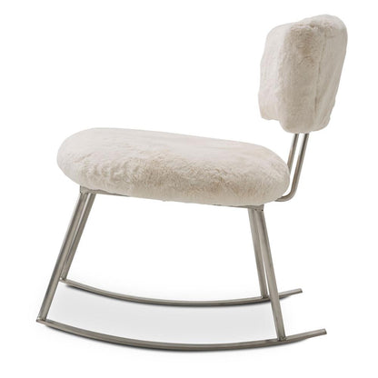 AICO by Michael Amini - Pebble Beach Rocker Chair PWD in Brushed Silver Finish - KIA-PBBC834-PWD-814 veiw 3