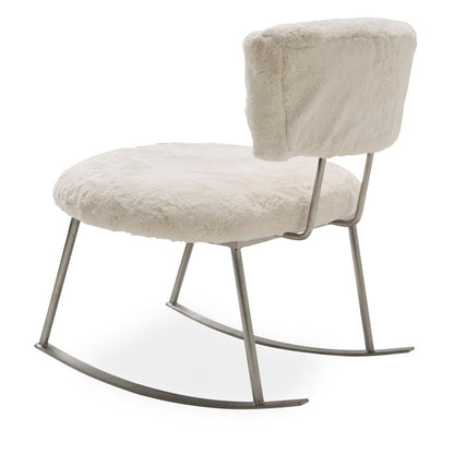 AICO by Michael Amini - Pebble Beach Rocker Chair PWD in Brushed Silver Finish - KIA-PBBC834-PWD-814 veiw 4