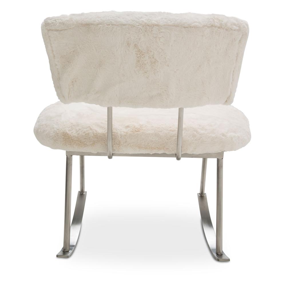 AICO by Michael Amini - Pebble Beach Rocker Chair PWD in Brushed Silver Finish - KIA-PBBC834-PWD-814 veiw 5