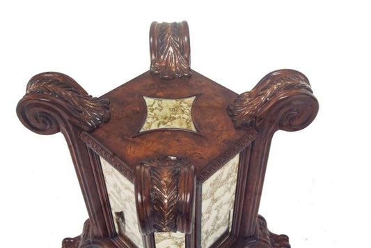 AICO by Michael Amini - Platine de Royale - 54 inch Round Glass Dining Table - Light Espresso - 09001RNDGL54-229 veiw 2