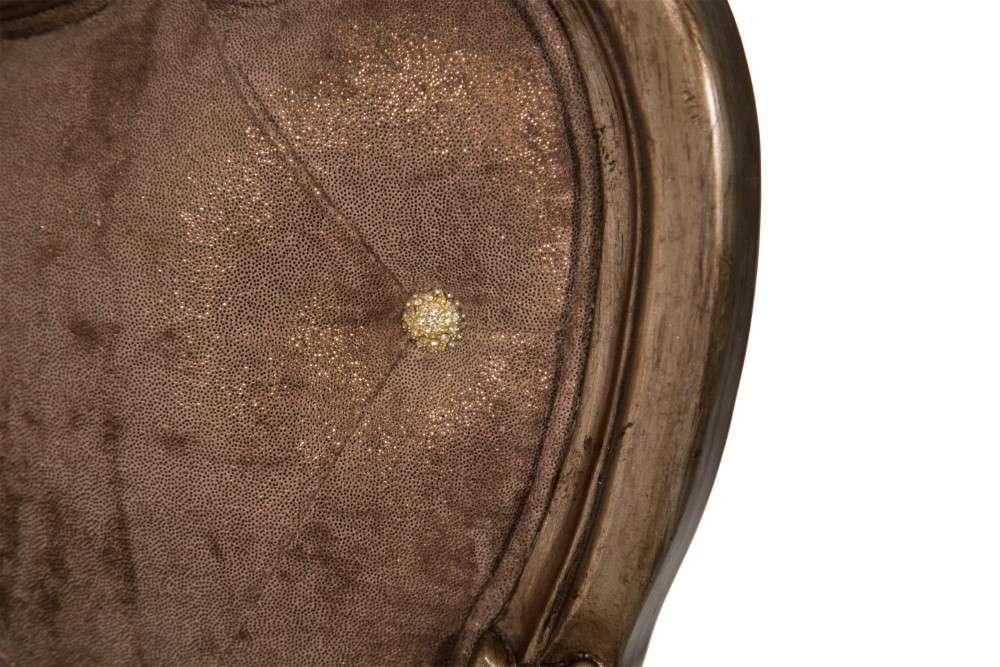 AICO by Michael Amini - Platine de Royale - Cal. King Panel Bed with Brown Fabric - Antique Platinum - 09000LCKPL3BF-101_CLOSEOUT veiw 7