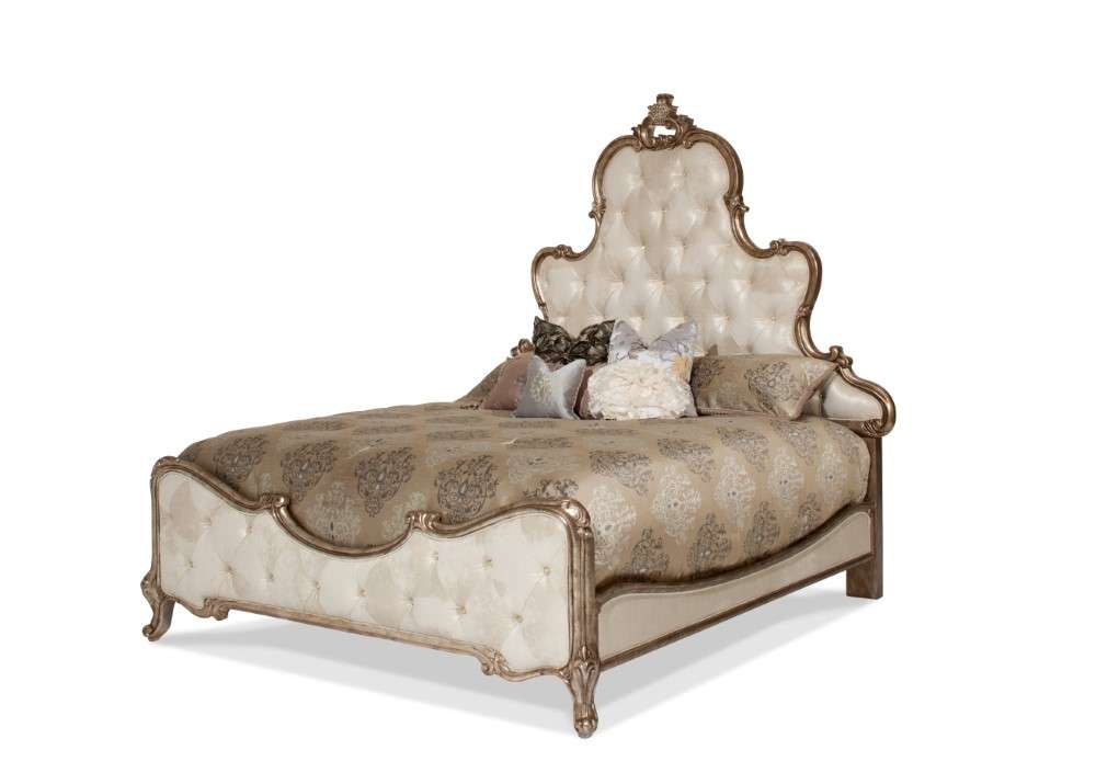 AICO by Michael Amini - Platine de Royale - Eastern King Panel Bed - Antique Platinum - N09000EKPL3-101 veiw 1
