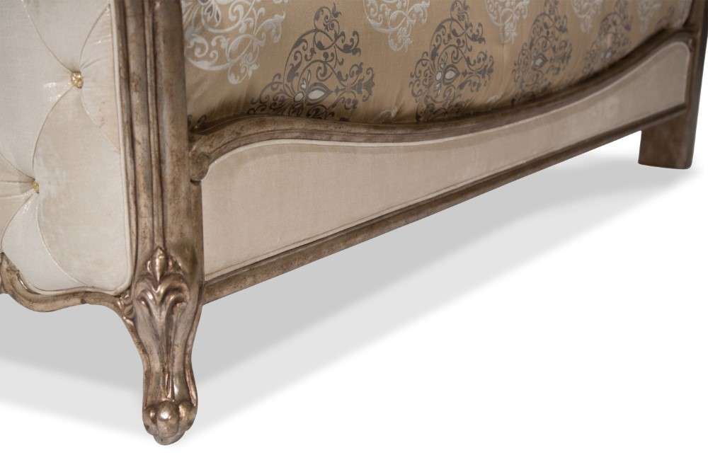 AICO by Michael Amini - Platine de Royale - Eastern King Panel Bed - Antique Platinum - N09000EKPL3-101 veiw 4