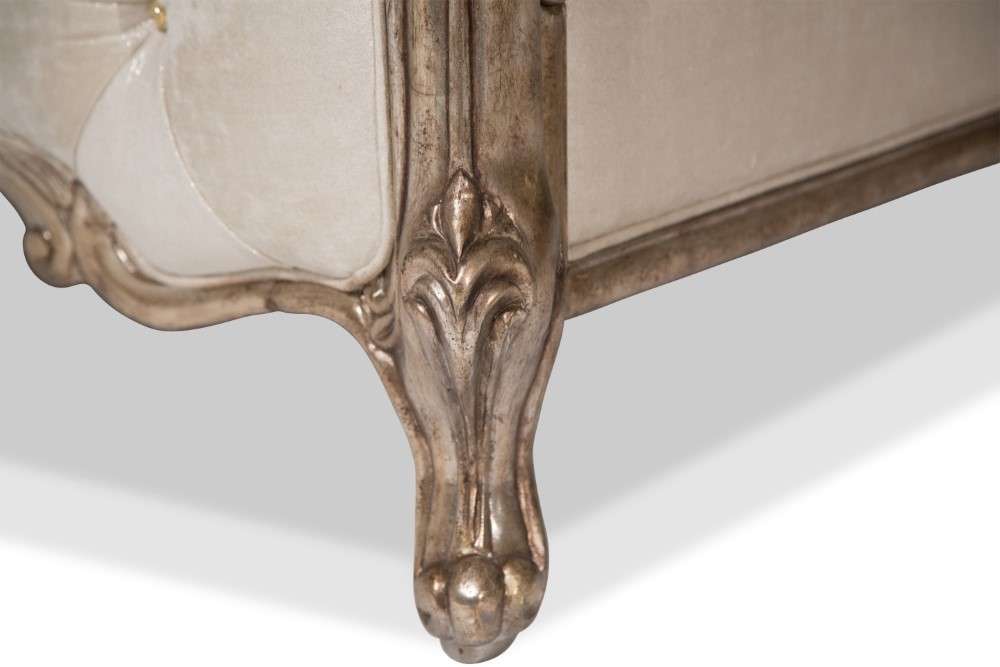 AICO by Michael Amini - Platine de Royale - Eastern King Panel Bed - Antique Platinum - N09000EKPL3-101 veiw 5