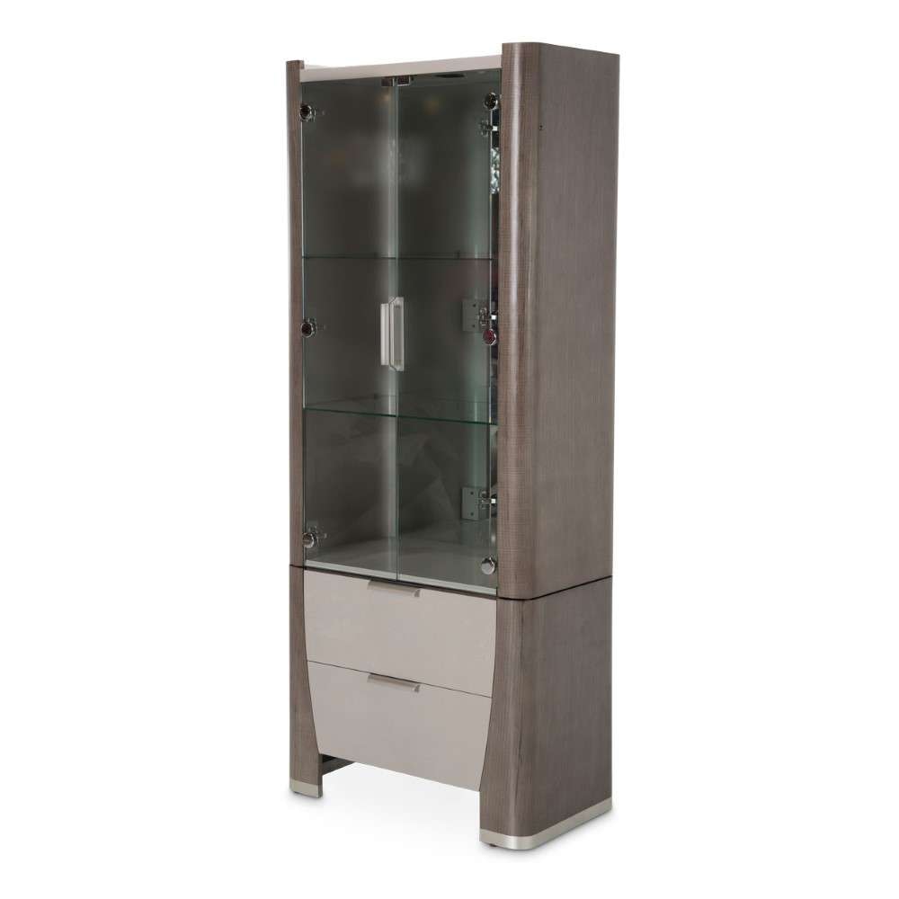 AICO by Michael Amini - Roxbury Park Display Cabinet - Slate - N9006209-220 veiw 2