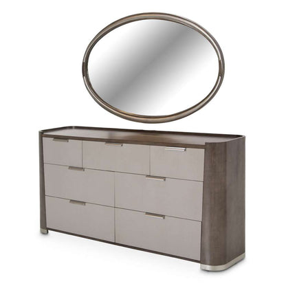 AICO by Michael Amini - Roxbury Park Dresser with Mirror - Slate - N9006050-260-220 veiw 1