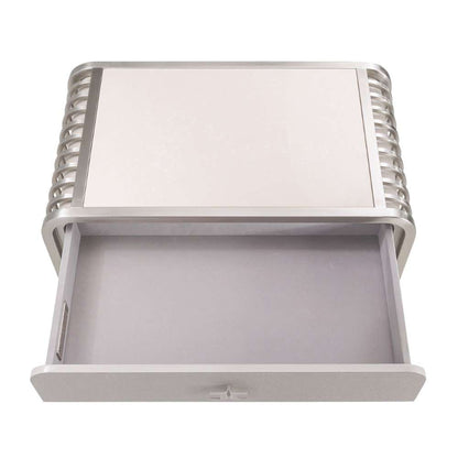 AICO by Michael Amini - Roxbury Park Metal Nightstand - Stainless Steel - N9006042-13 veiw 8