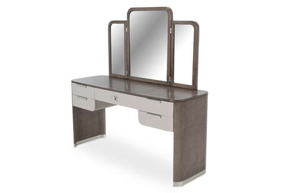 AICO by Michael Amini - Roxbury Park Vanity with Mirror - Slate - N9006207-068-220 veiw 1