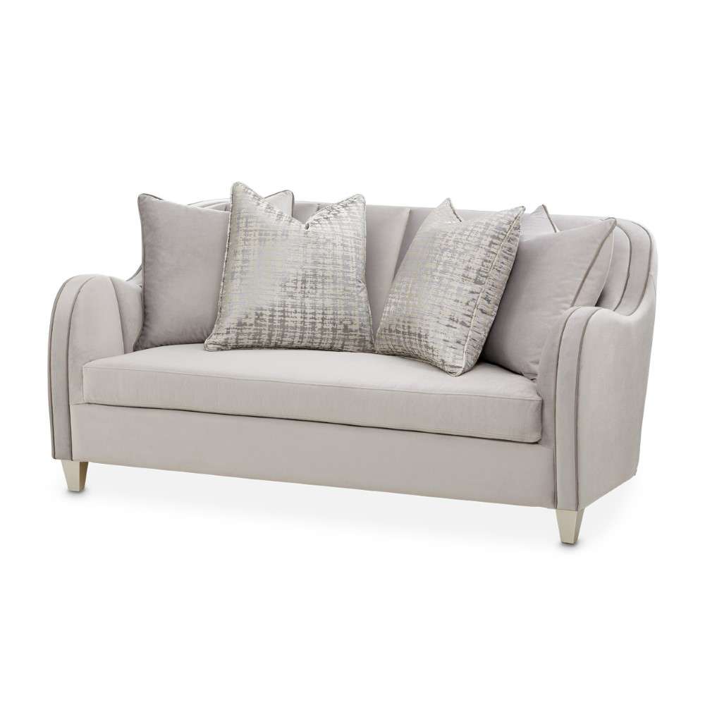 AICO by Michael Amini - Roxbury Park Velvet Loveseat - Steel/Slate - N9006825-STEEL-220 veiw 2