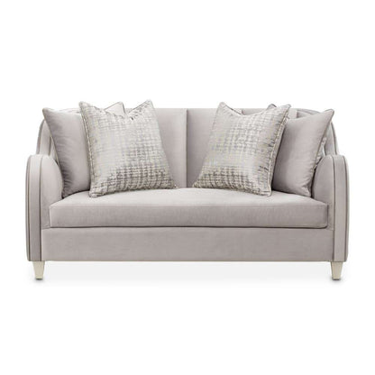 AICO by Michael Amini - Roxbury Park Velvet Loveseat - Steel/Slate - N9006825-STEEL-220 veiw 3