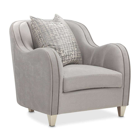 AICO by Michael Amini - Roxbury Park Velvet Matching Chair - Steel/Slate - N9006835-STEEL-220 veiw 1