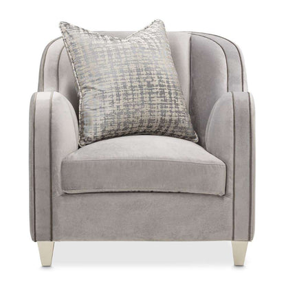 AICO by Michael Amini - Roxbury Park Velvet Matching Chair - Steel/Slate - N9006835-STEEL-220 veiw 2