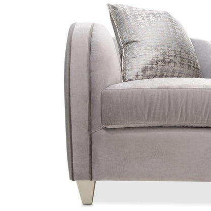 AICO by Michael Amini - Roxbury Park Velvet Matching Chair - Steel/Slate - N9006835-STEEL-220 veiw 3