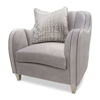 AICO by Michael Amini - Roxbury Park Velvet Matching Chair - Steel/Slate - N9006835-STEEL-220 veiw 4