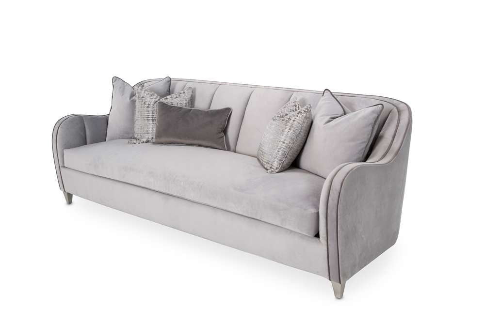 AICO by Michael Amini - Roxbury Park Velvet Sofa - Steel/Slate - N9006815-STEEL-220 veiw 1