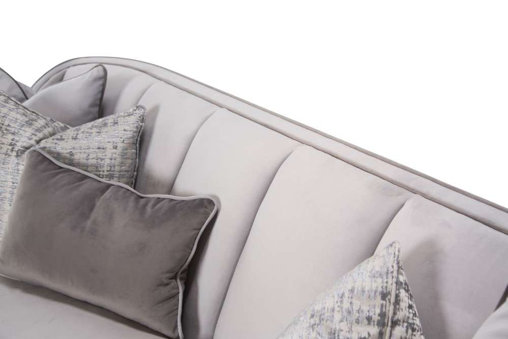 AICO by Michael Amini - Roxbury Park Velvet Sofa - Steel/Slate - N9006815-STEEL-220 veiw 5